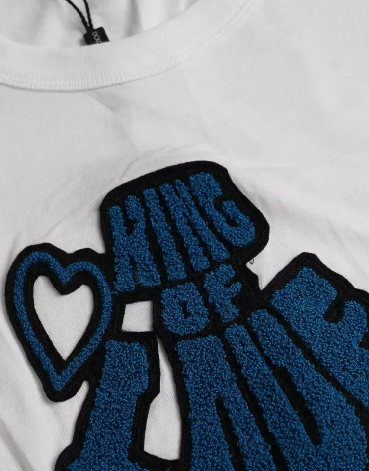T-shirt Dolce & Gabbana Blanc King Of Love Col Rond Manches Courtes