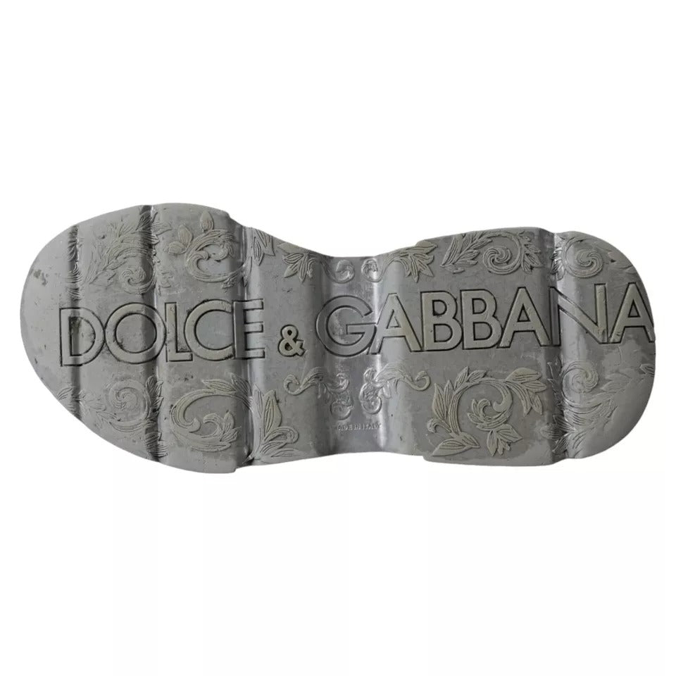 Baskets basses Dolce & Gabbana Daymaster blanches et argentées