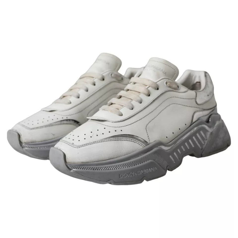 Baskets basses Dolce & Gabbana Daymaster blanches et argentées