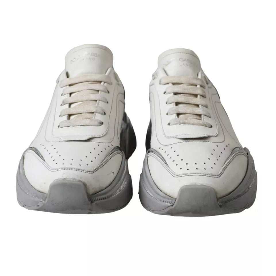 Baskets basses Dolce & Gabbana Daymaster blanches et argentées