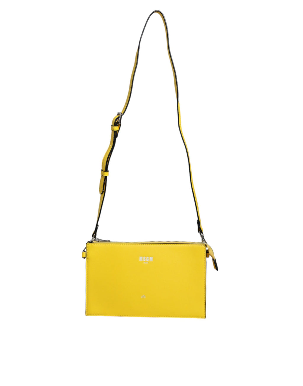 MSGM – Umhängetasche mit Logo aus gelbem Leder