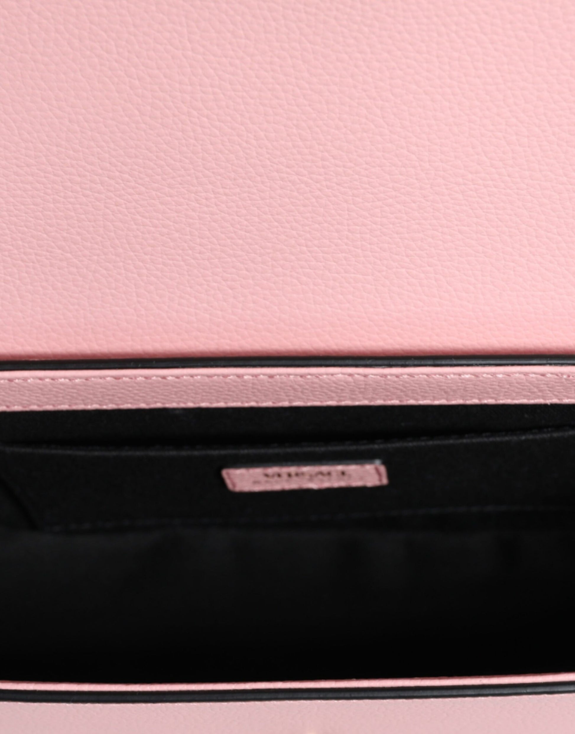 Sac à bandoulière Versace rose en cuir de veau grainé avec logo