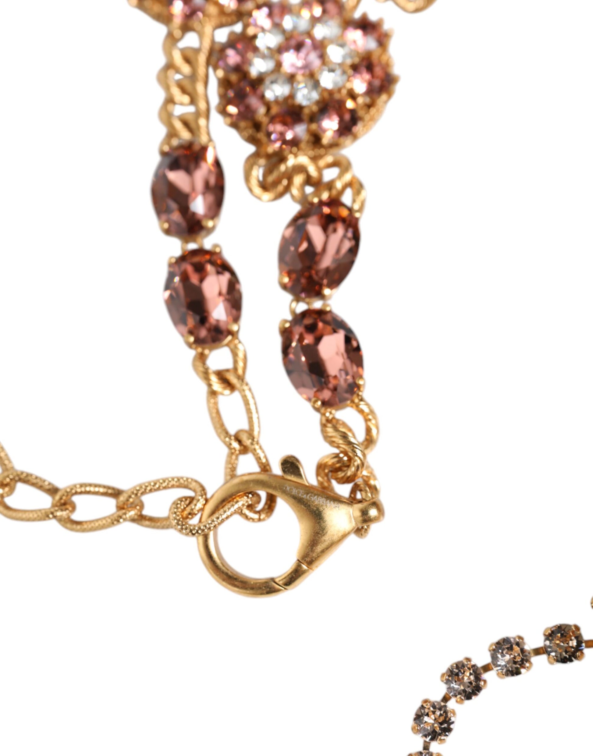 Ceinture Dolce & Gabbana en laiton doré ornée de cristaux