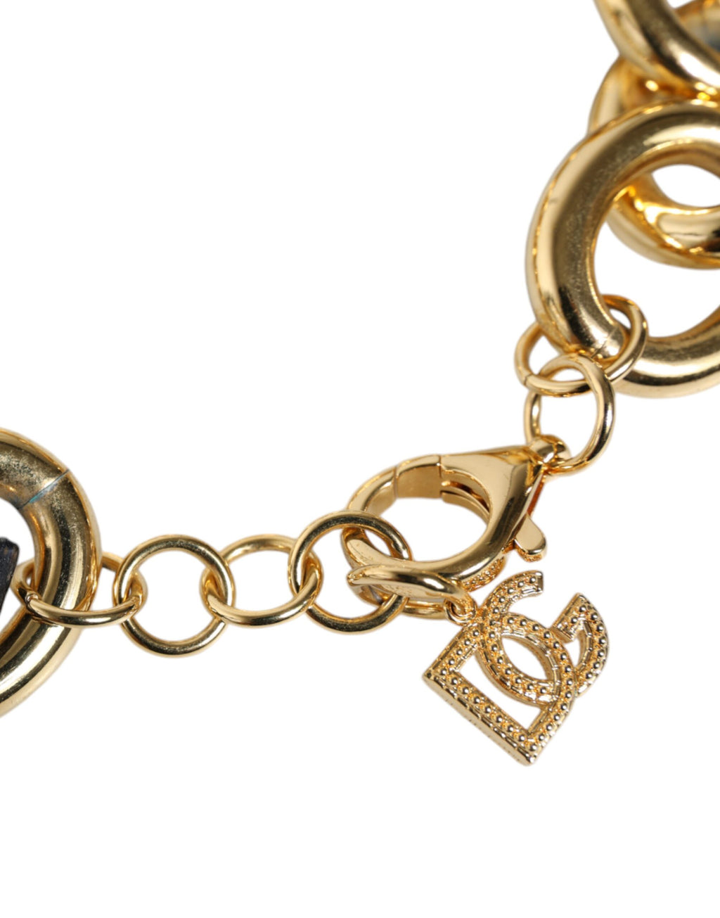 Dolce &amp; Gabbana – Maxi-Kettenarmband aus goldfarbenem Messing mit Karabinerverschluss und Logo