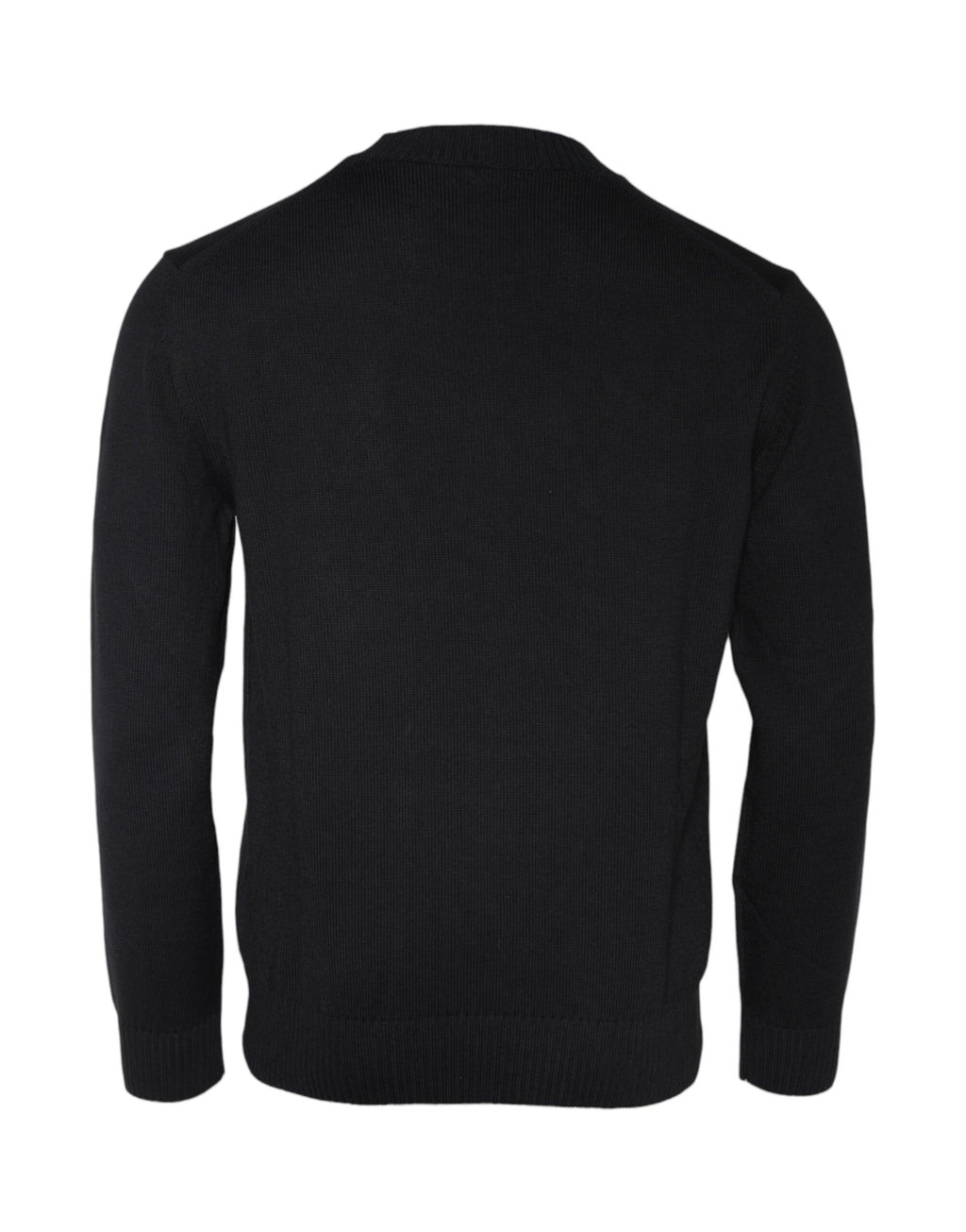 Versace – Schwarzer Pullover mit Rundhalsausschnitt und Medusa-Stickerei
