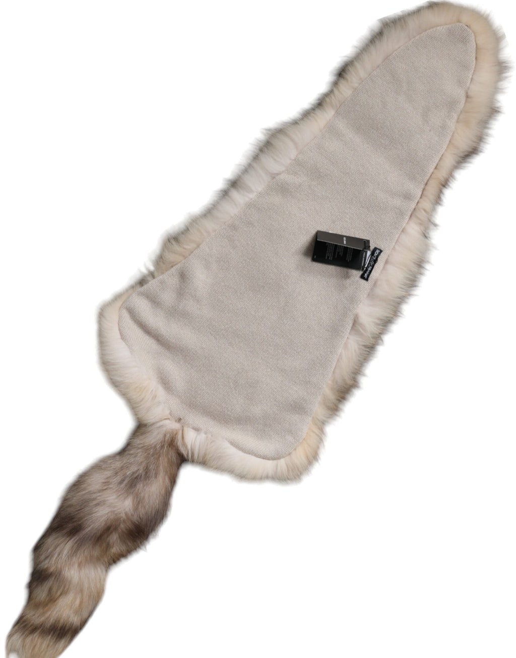 Cache-cou écharpe d'hiver en fourrure de renard givré marron Dolce & Gabbana