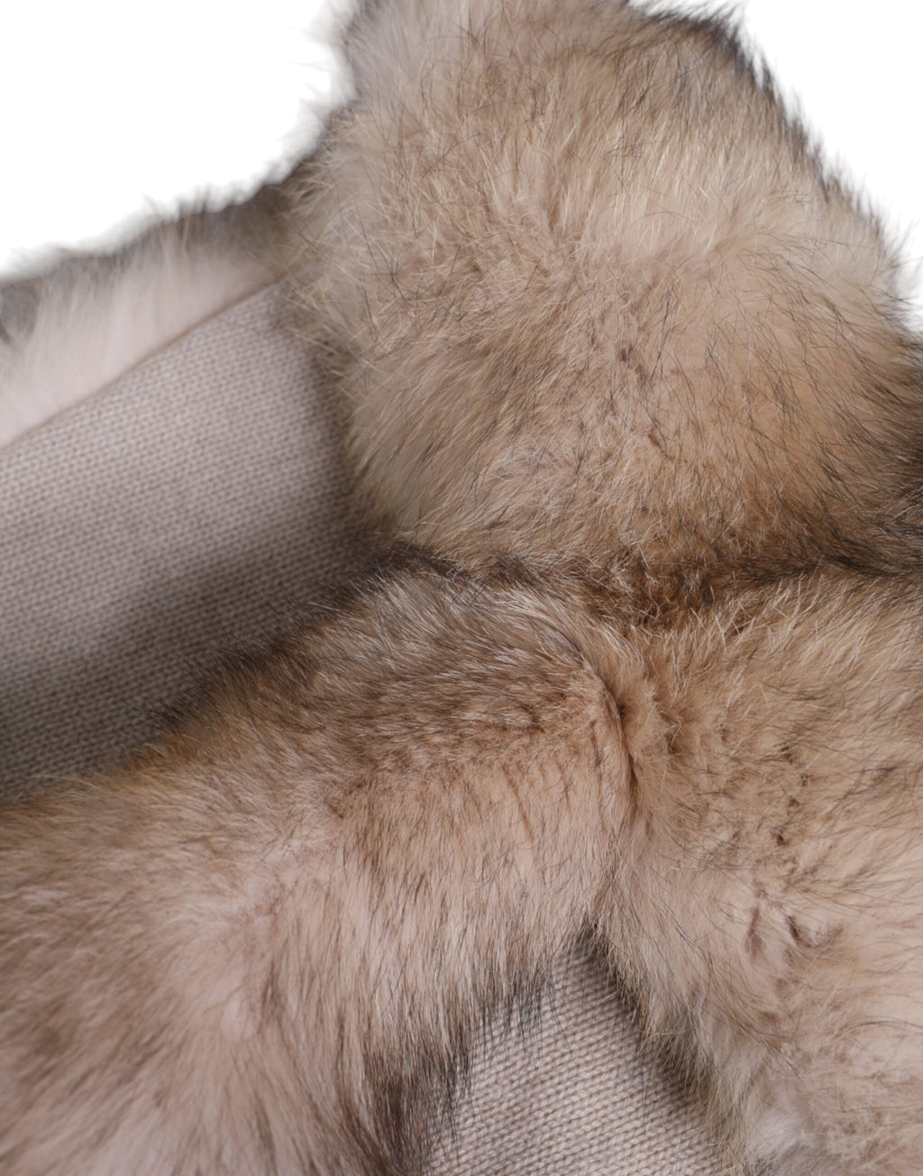 Cache-cou écharpe d'hiver en fourrure de renard givré marron Dolce & Gabbana