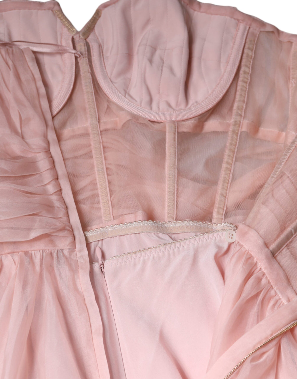 Dolce & Gabbana Pink Seidenes trägerloses Maxi A-Linien-Abendkleid