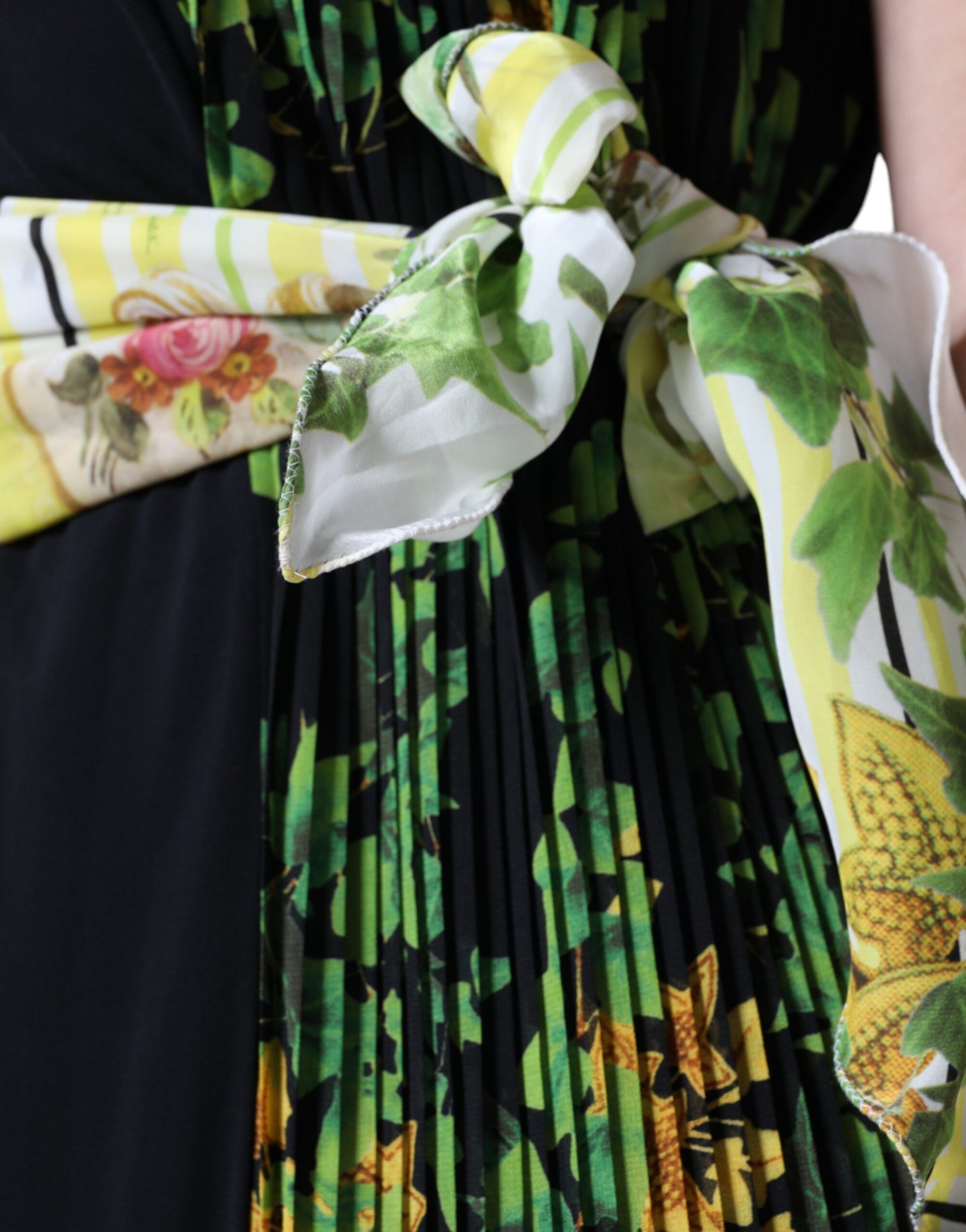 Robe fourreau mi-longue fleurie multicolore Roberto Cavalli
