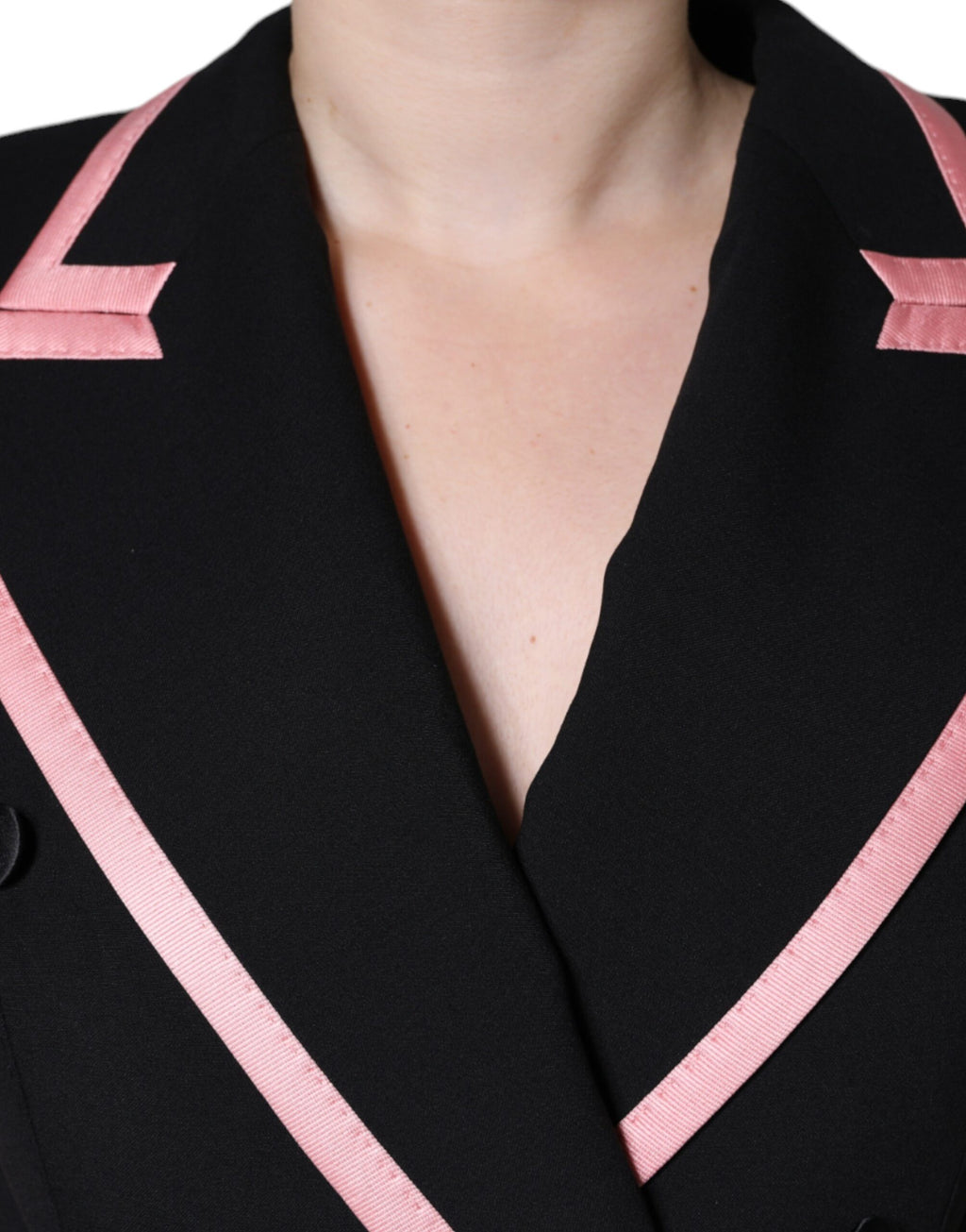 Combinaison-robe sans manches en mélange de laine noire Dolce & Gabbana