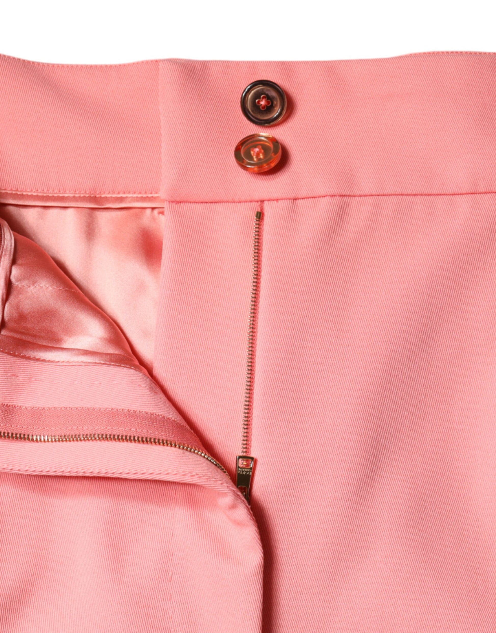 Pantalon fuselé taille haute en polyester rose vif Dolce & Gabbana