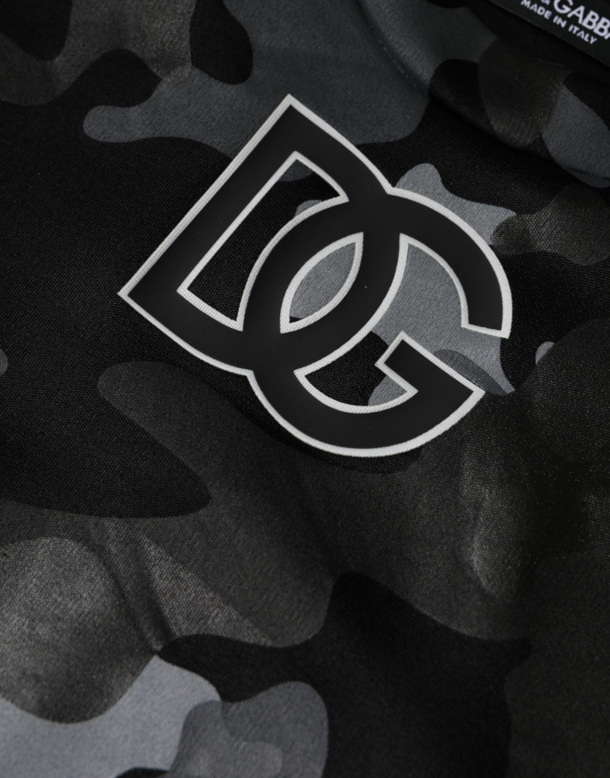 Dolce & Gabbana Sweat-shirt col rond camouflage noir