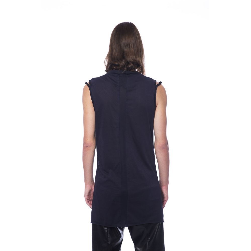 Débardeur noir en coton pour homme Nicolo Tonetto
