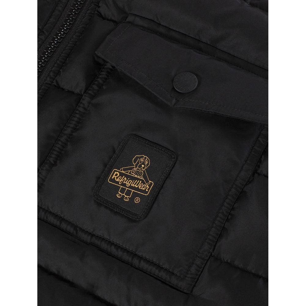 Refrigiwear Schwarze Nylon-Herrenjacke