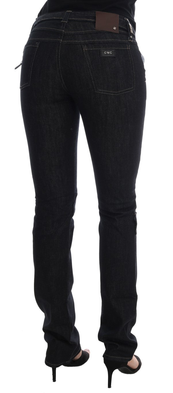Jean slim stretch en coton bleu Costume National