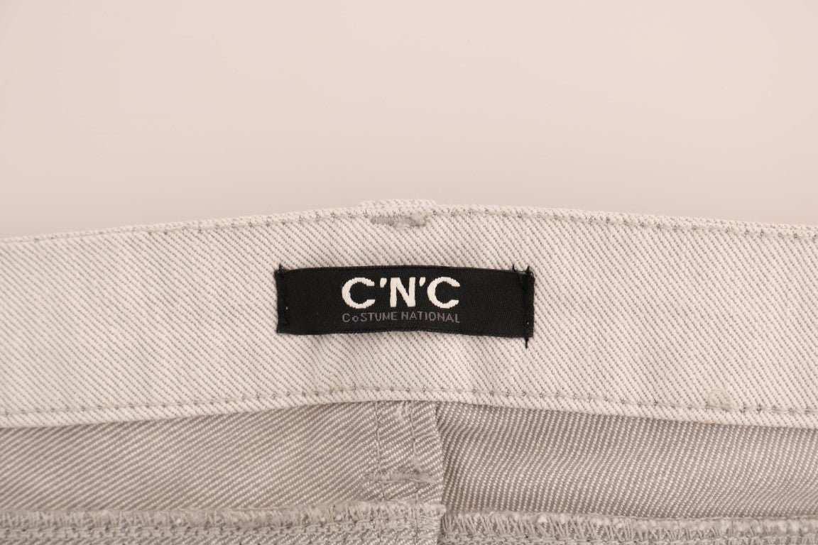Jeans slim Costume National en coton stretch blanc