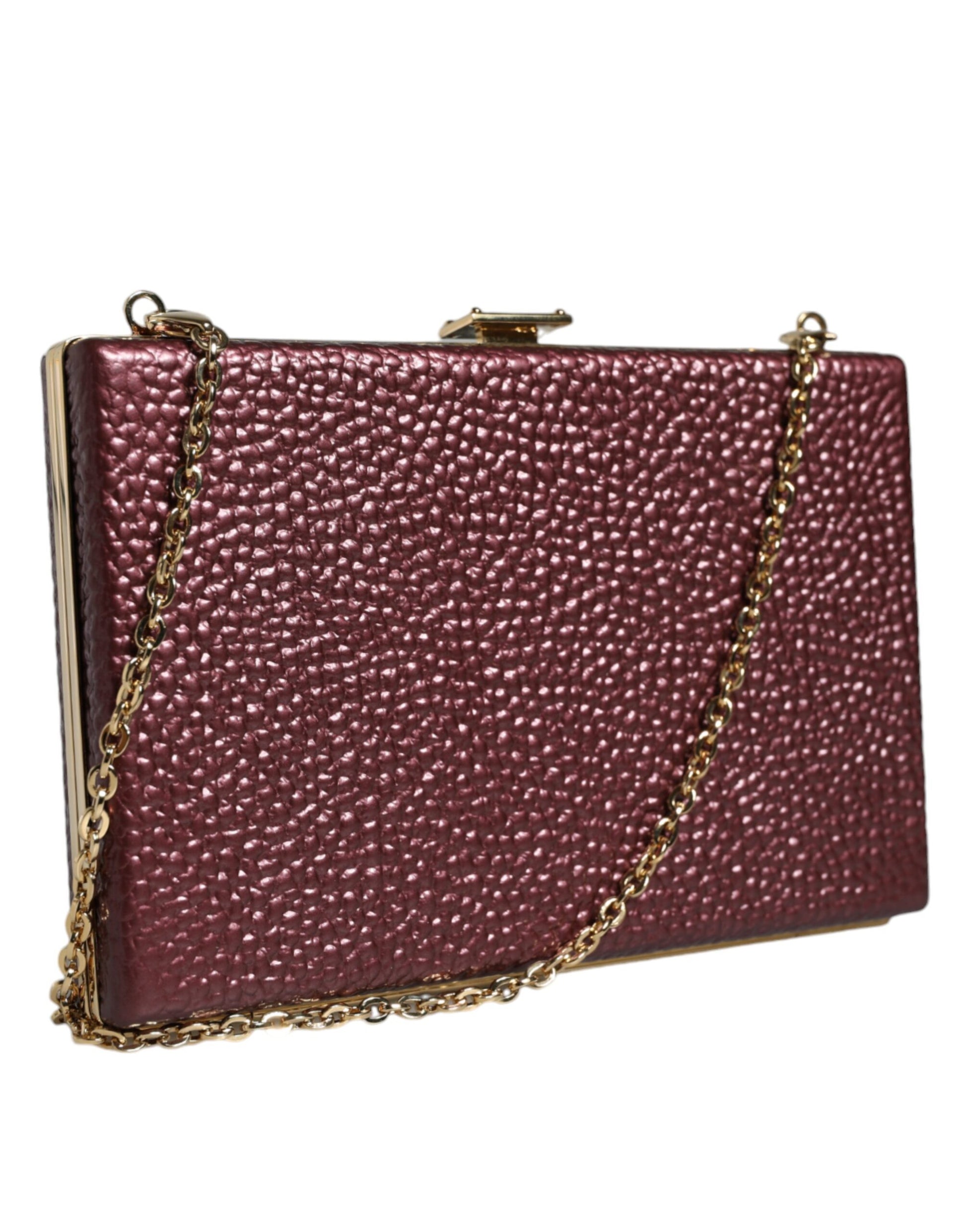 Sac de Soirée Bandoulière Dolce & Gabbana en Cuir Marron