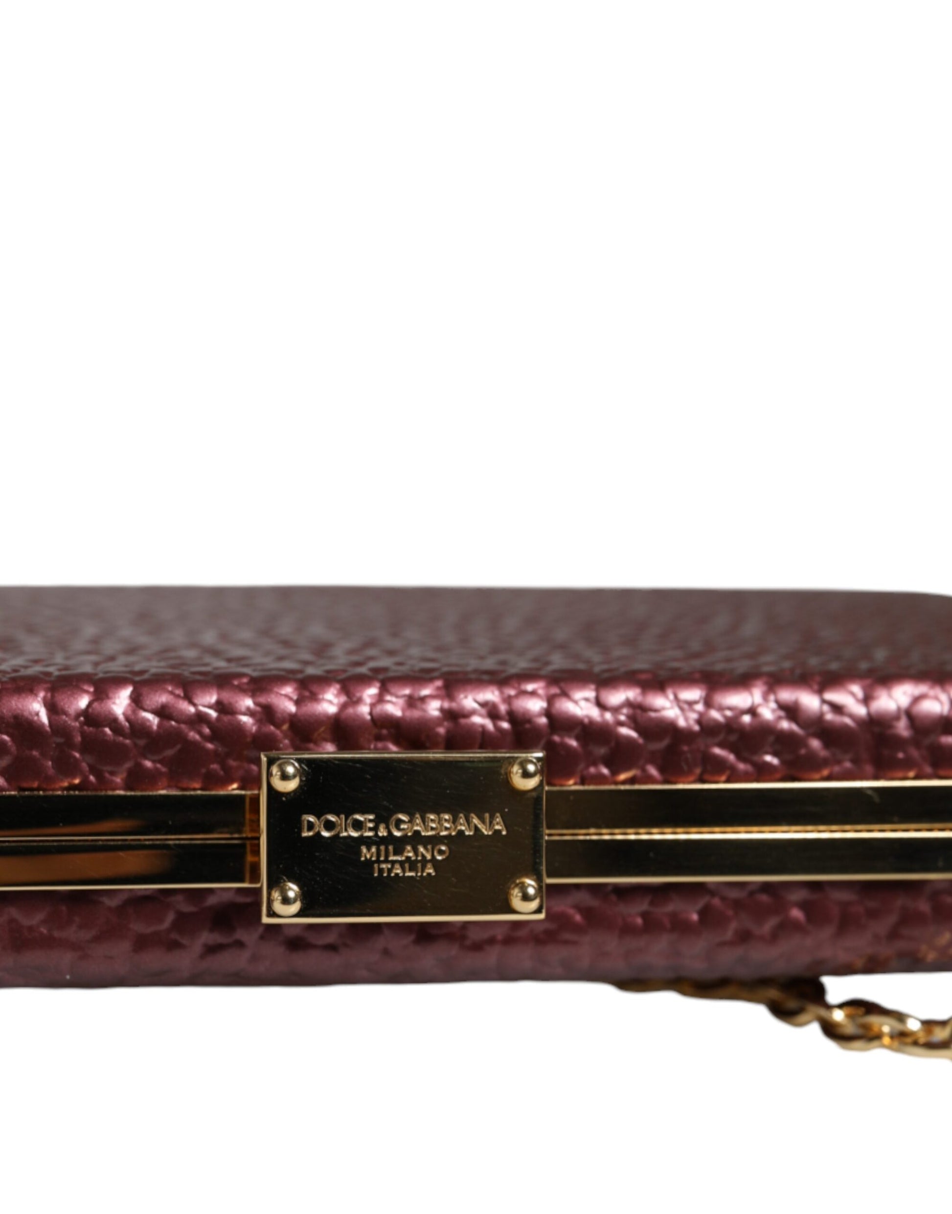 Sac de Soirée Bandoulière Dolce & Gabbana en Cuir Marron
