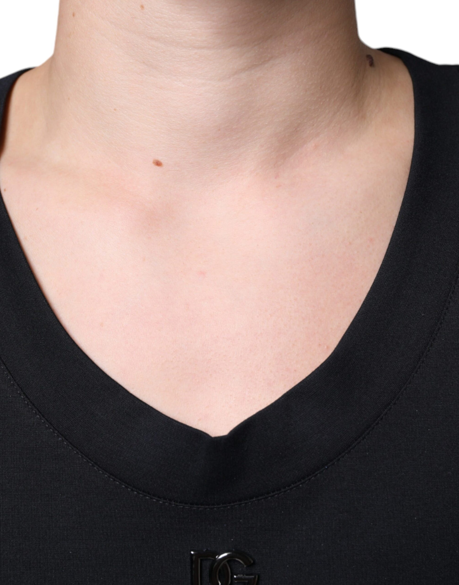 T-shirt sans manches Dolce & Gabbana en coton noir « Born To Be Free »