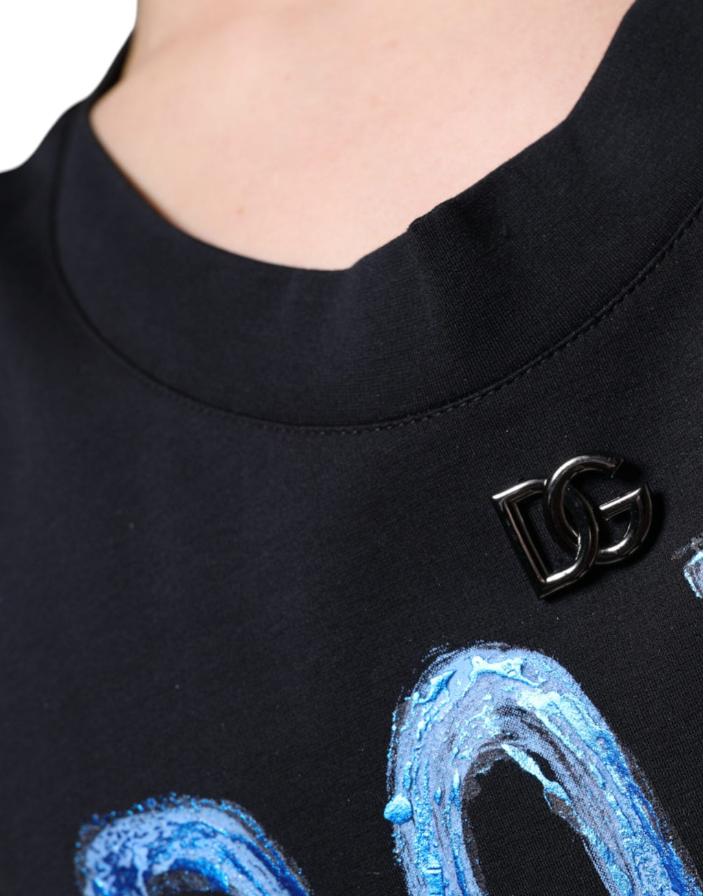T-shirt sans manches Dolce & Gabbana en coton noir « Born To Be Free »
