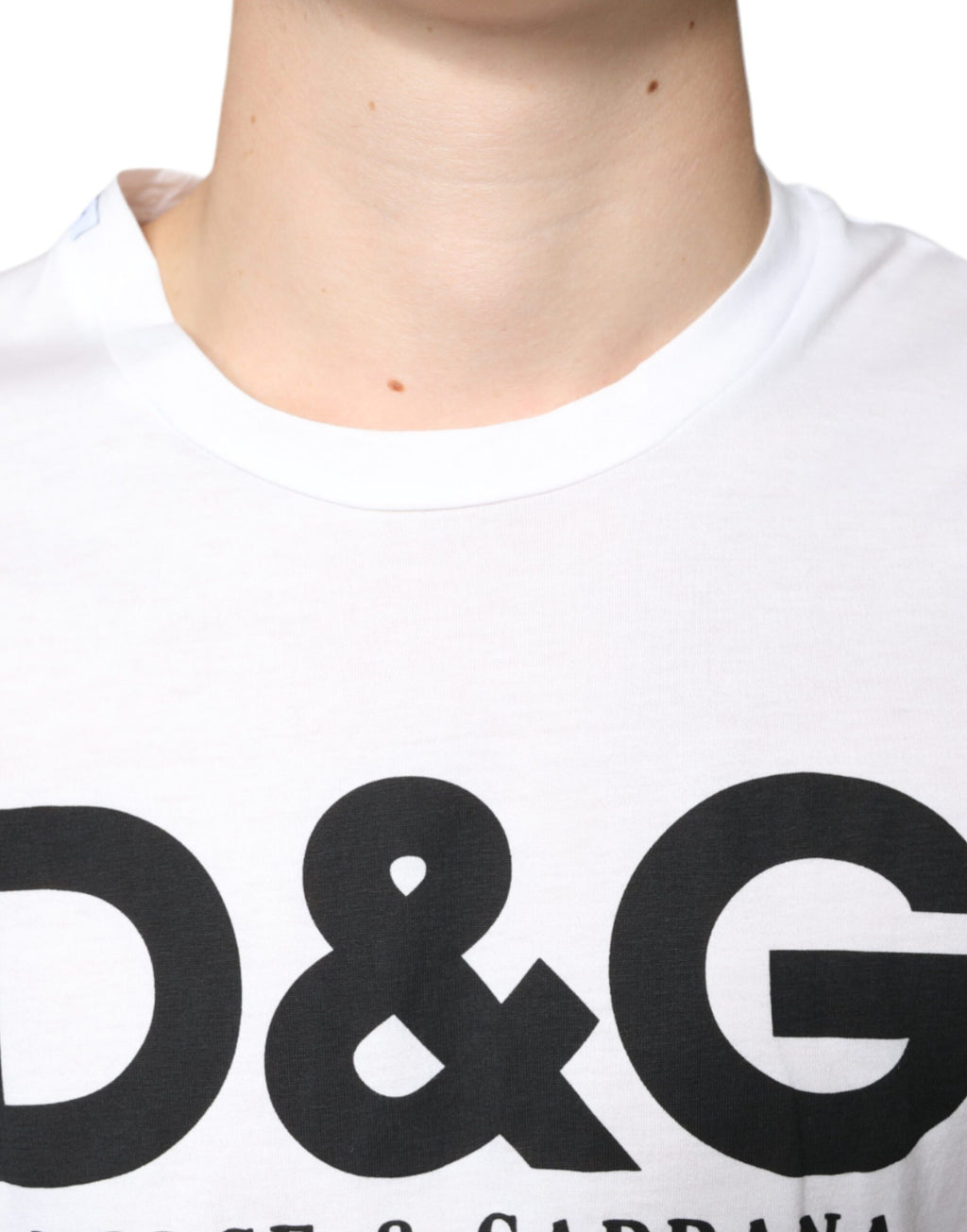 T-shirt décontracté Dolce & Gabbana en coton blanc avec logo DG imprimé