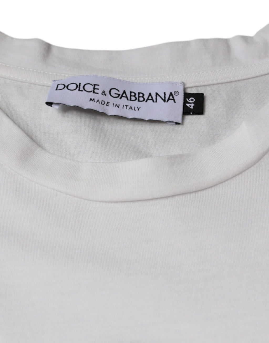 T-shirt décontracté Dolce & Gabbana en coton blanc avec logo DG imprimé