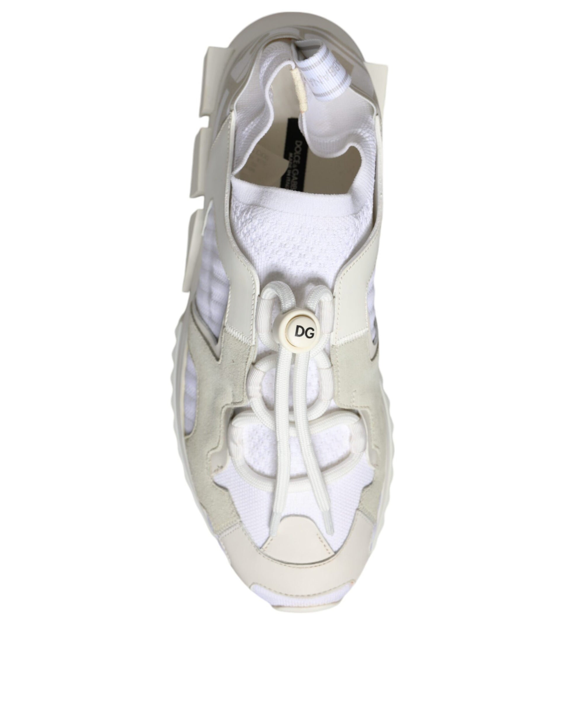 Chaussures Sneakers Dolce & Gabbana Sorrento Trekking en Maille Blanche
