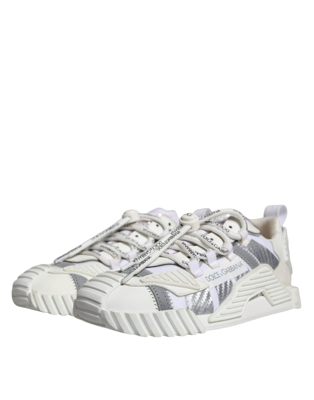 Chaussures Sneakers Basses NS1 Dolce & Gabbana Blanches à Lacets