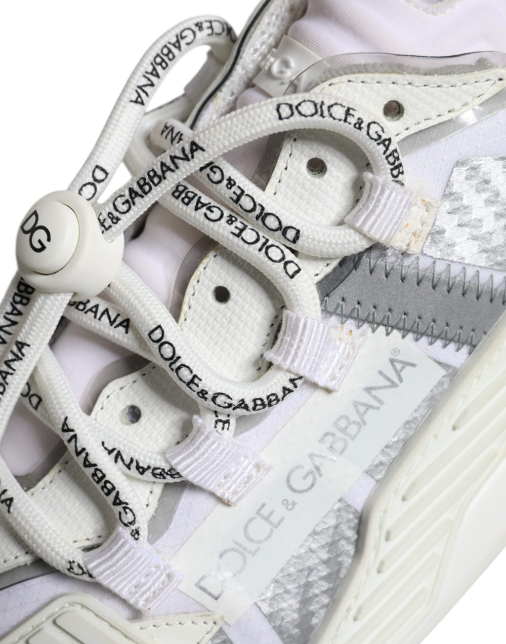 Chaussures Sneakers Basses NS1 Dolce & Gabbana Blanches à Lacets