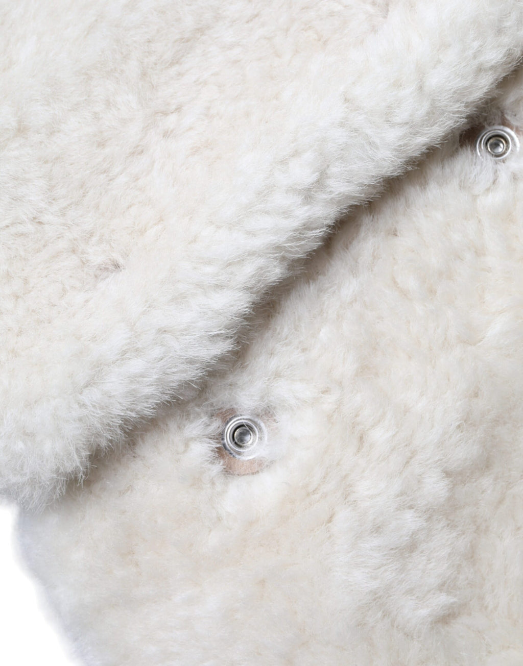 Burberry Gilet en cuir et peau lainée blanc WARRENFORD