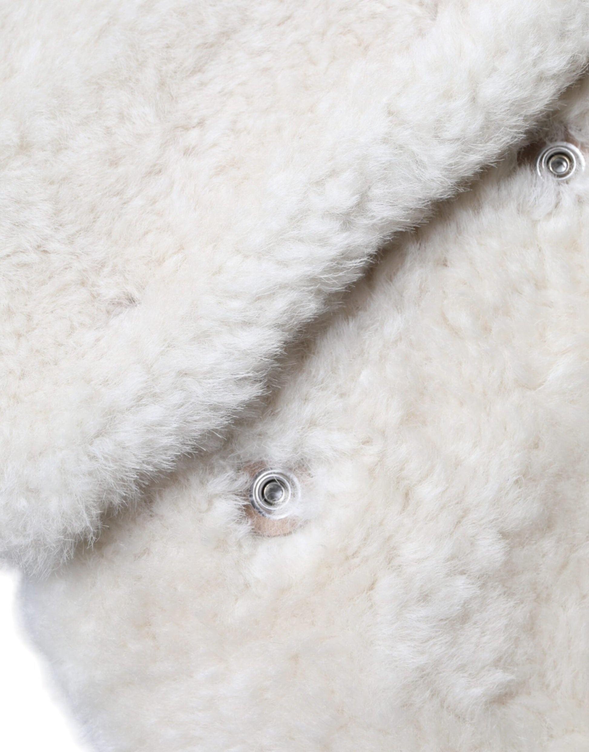 Burberry Gilet en cuir et peau lainée blanc WARRENFORD