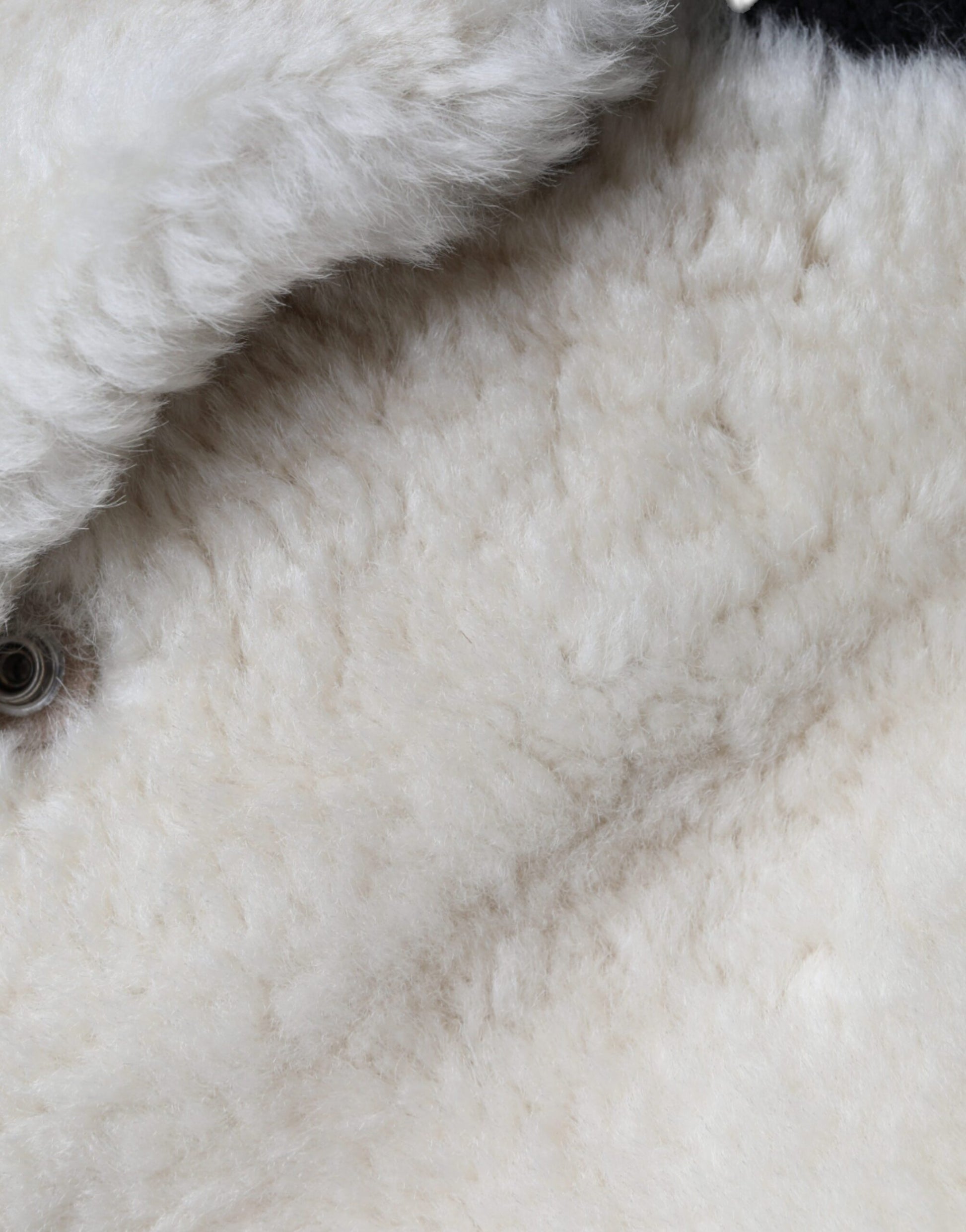 Burberry Gilet en cuir et peau lainée blanc WARRENFORD