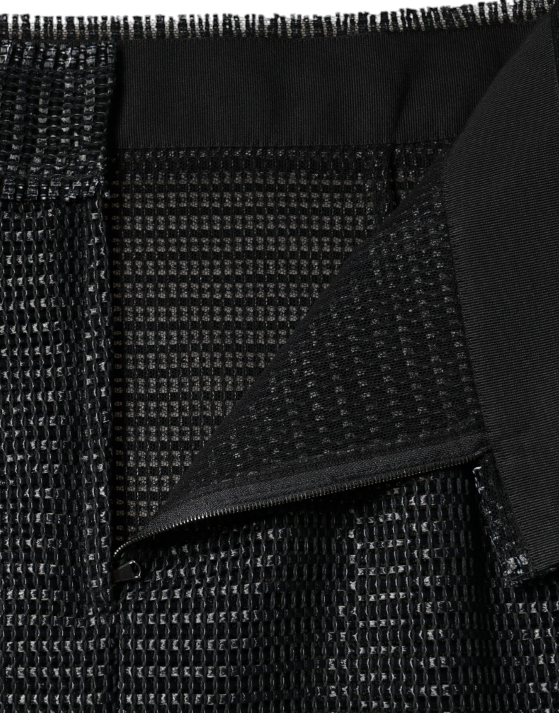 Jupe crayon taille haute noire en viscose Dolce & Gabbana