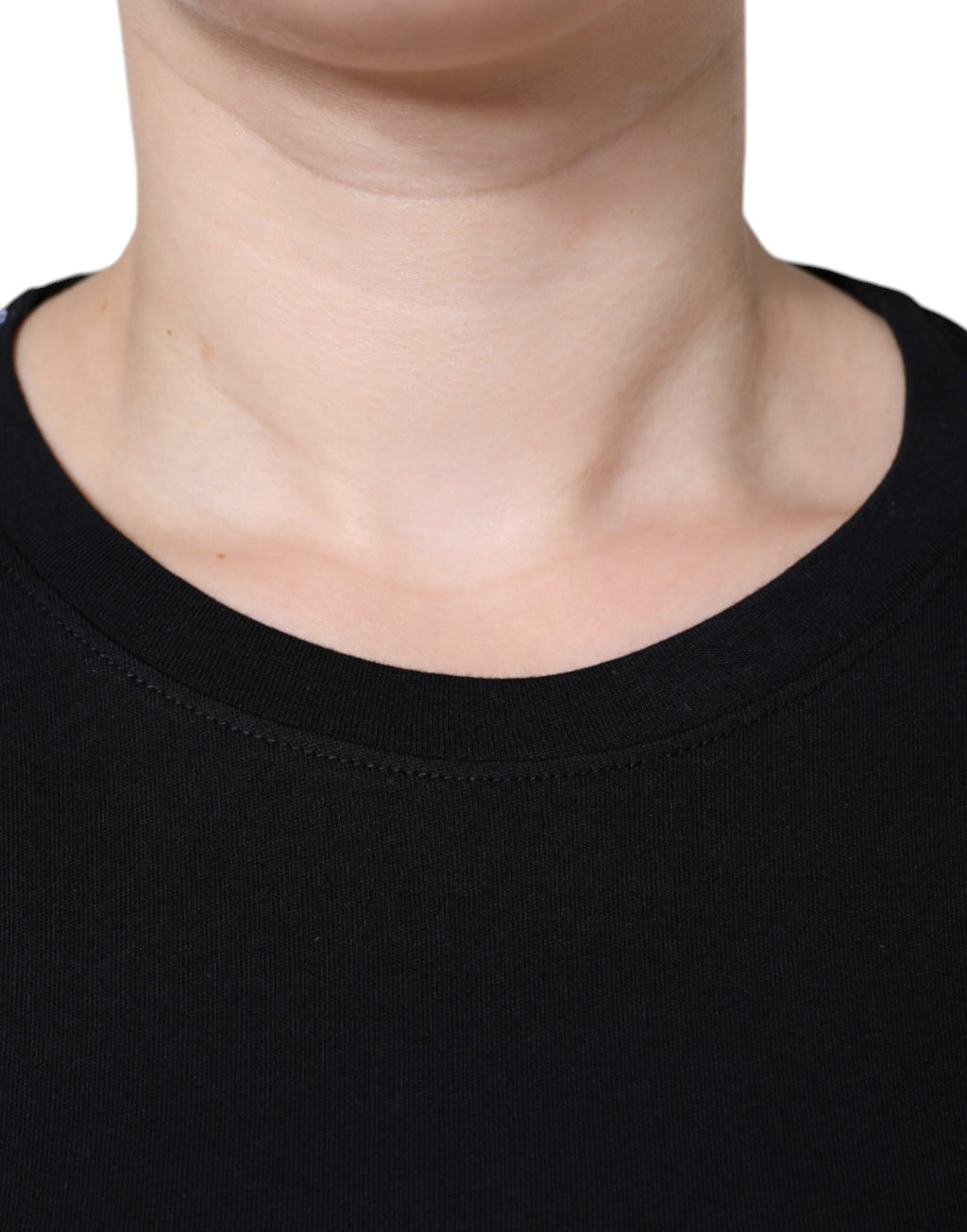 T-shirt Dolce & Gabbana noir en coton à col rond et manches courtes