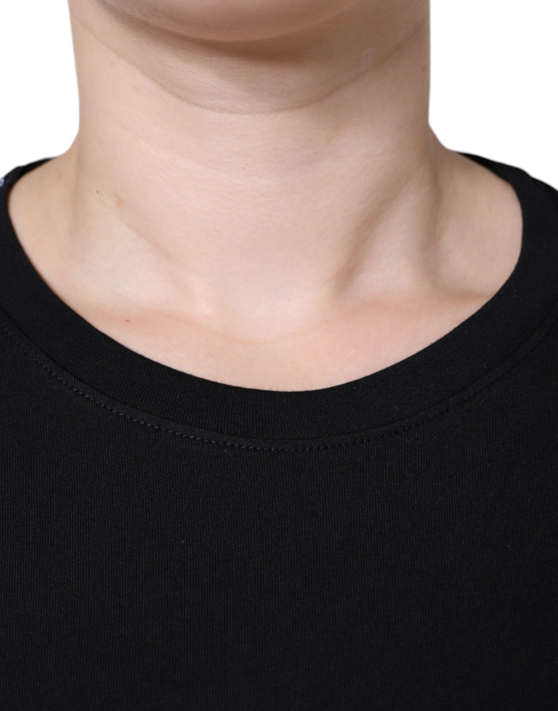 T-shirt Dolce & Gabbana noir en coton à col rond et manches courtes