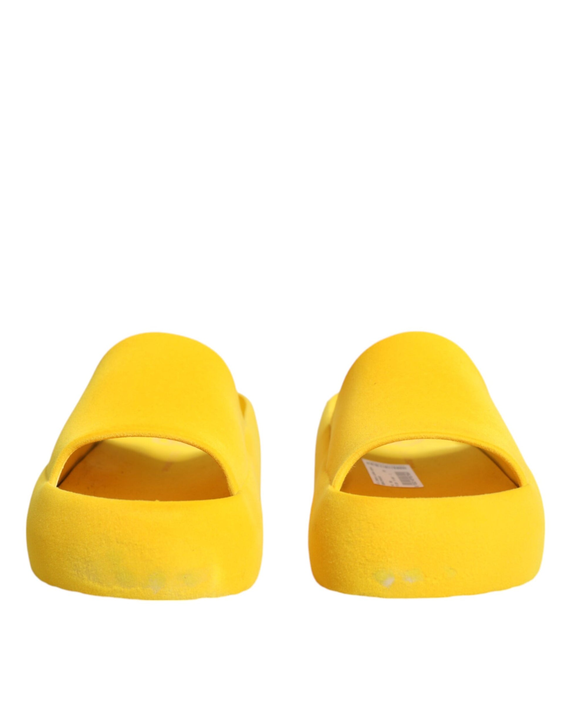 Dolce & Gabbana Claquettes en Caoutchouc Jaunes Sandales Chaussures de Plage
