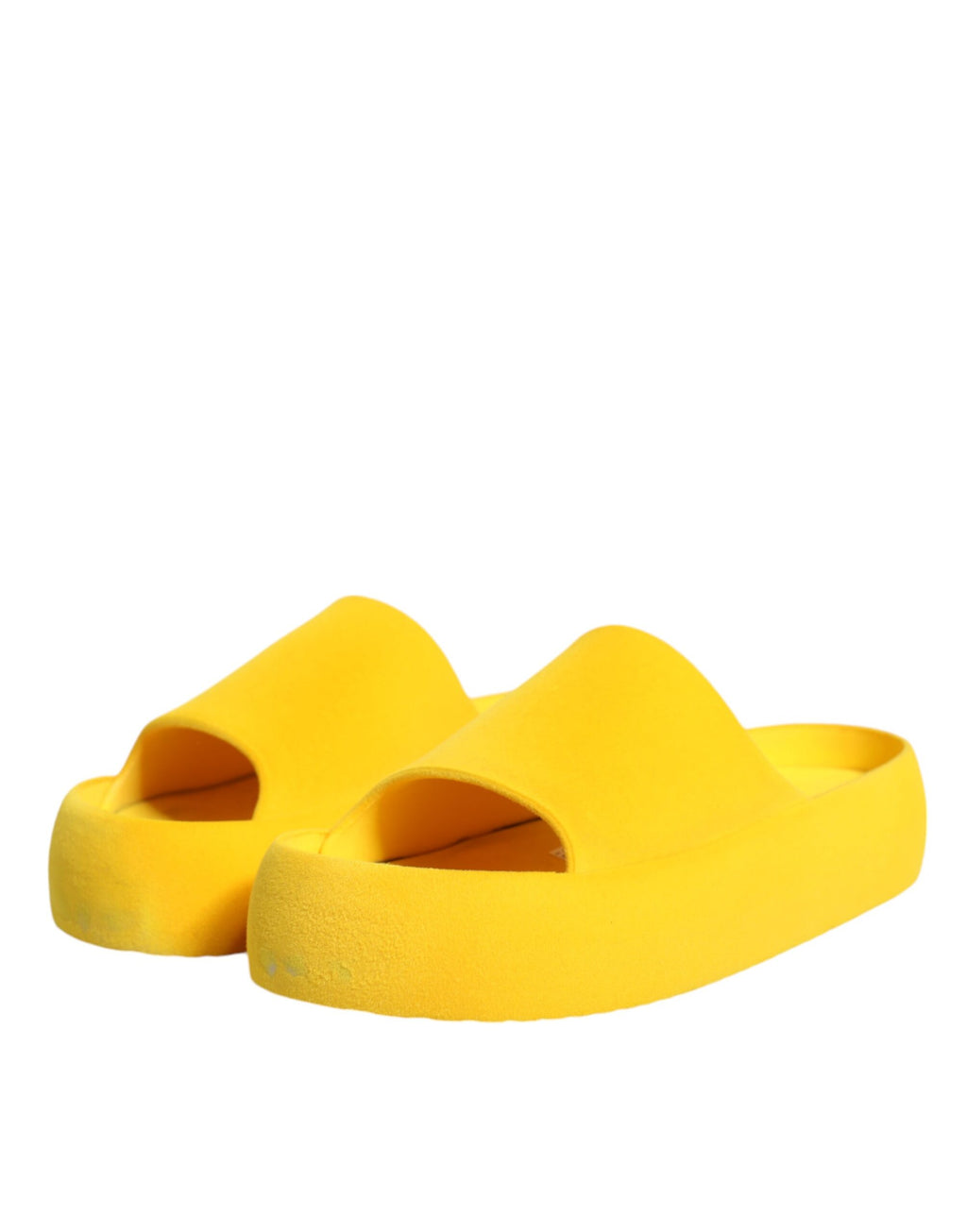 Dolce & Gabbana Claquettes en Caoutchouc Jaunes Sandales Chaussures de Plage