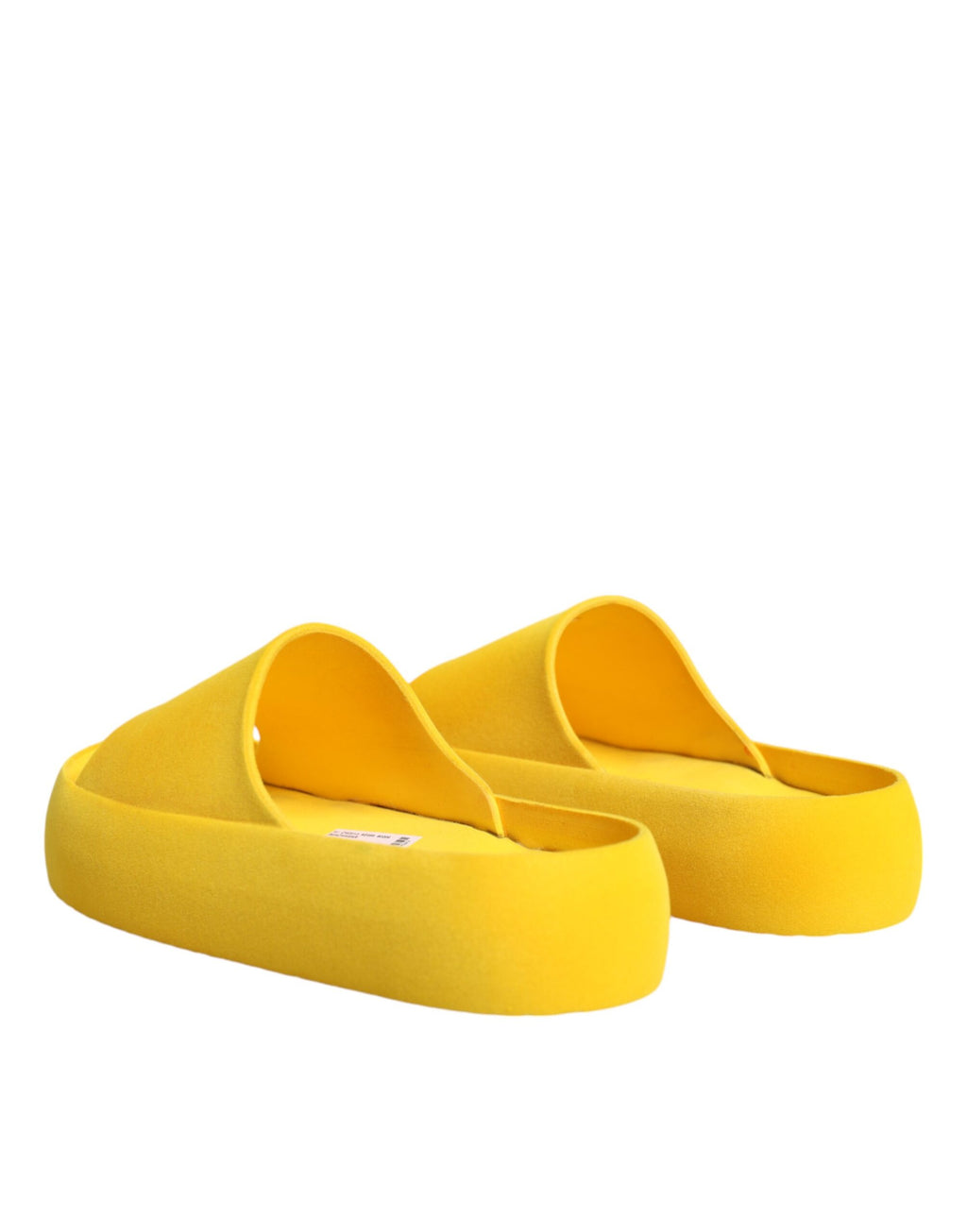 Dolce & Gabbana Claquettes en Caoutchouc Jaunes Sandales Chaussures de Plage