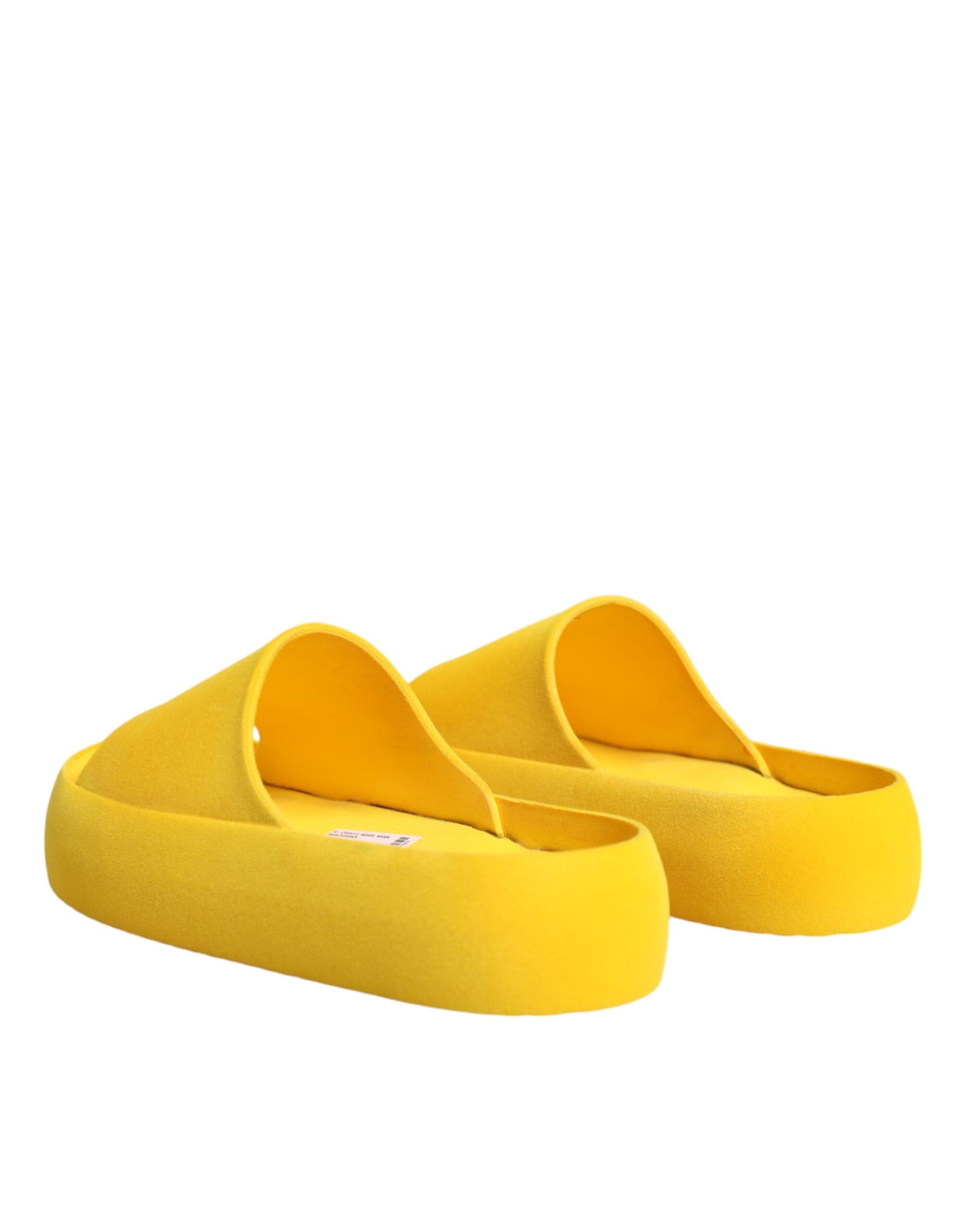 Dolce & Gabbana Claquettes en Caoutchouc Jaunes Sandales Chaussures de Plage