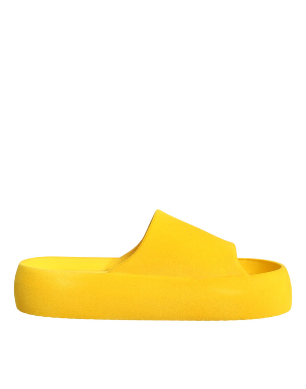 Dolce & Gabbana Claquettes en Caoutchouc Jaunes Sandales Chaussures de Plage