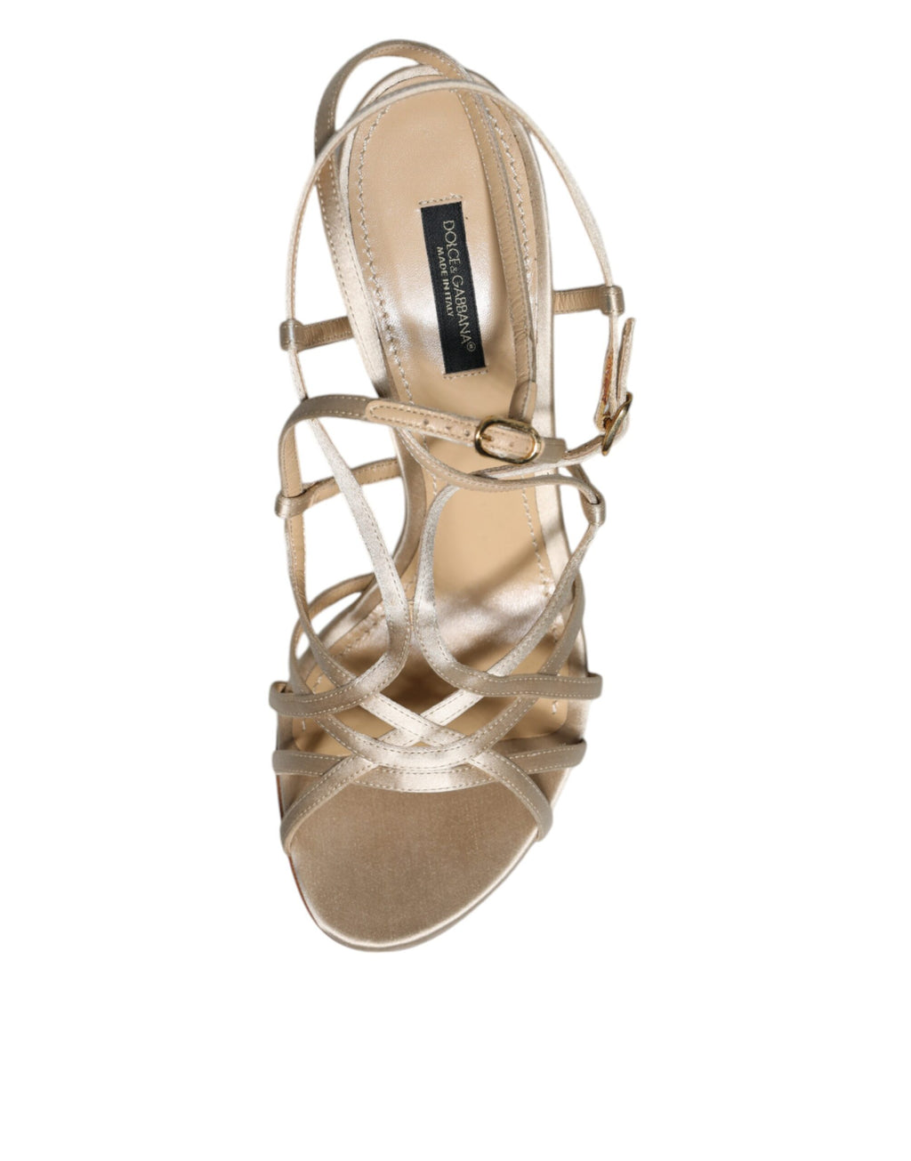 Sandales à talons aiguilles Dolce & Gabbana en cuir beige