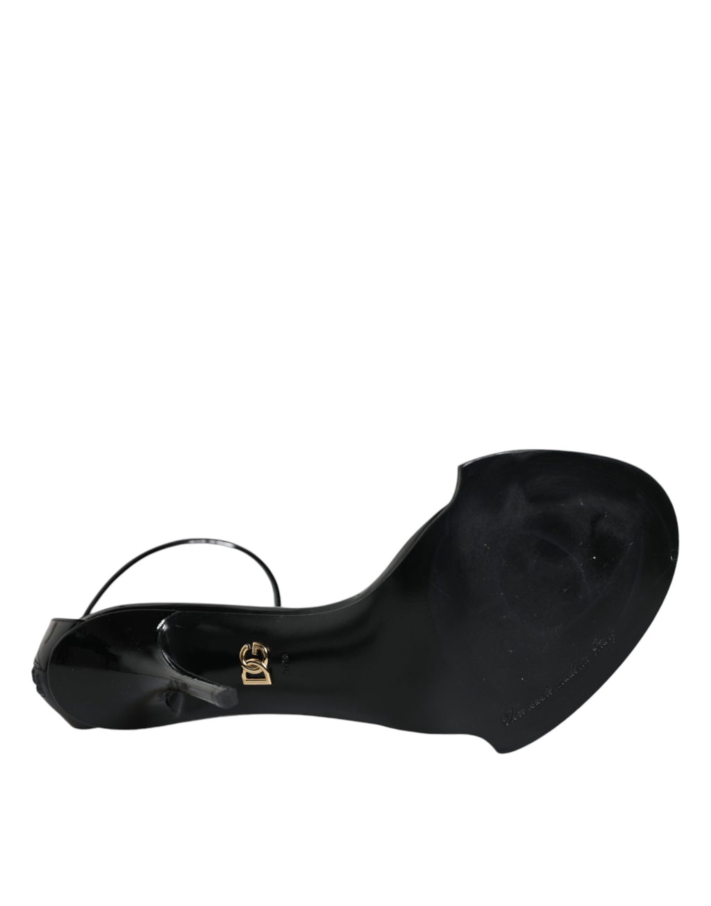 Chaussures à talons sandales Dolce & Gabbana Keira en cuir noir et fausses perles