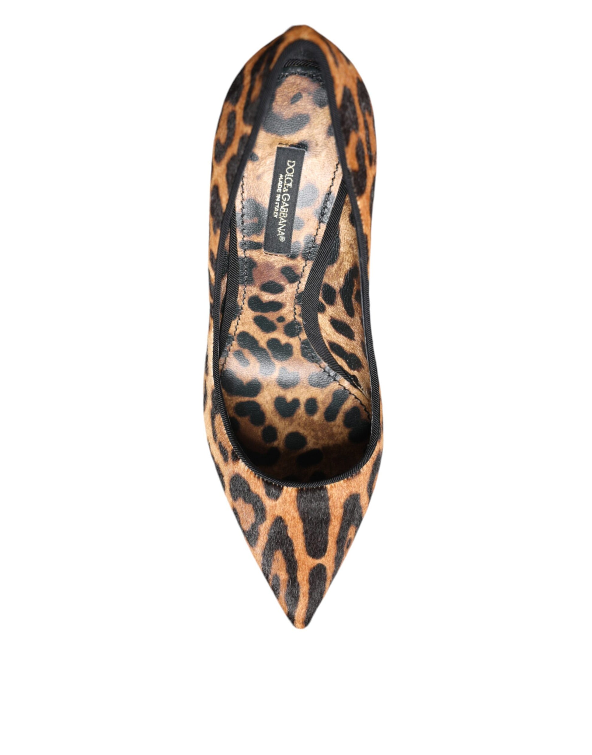 Escarpins Dolce & Gabbana en Pouliche Marron Imprimé Léopard