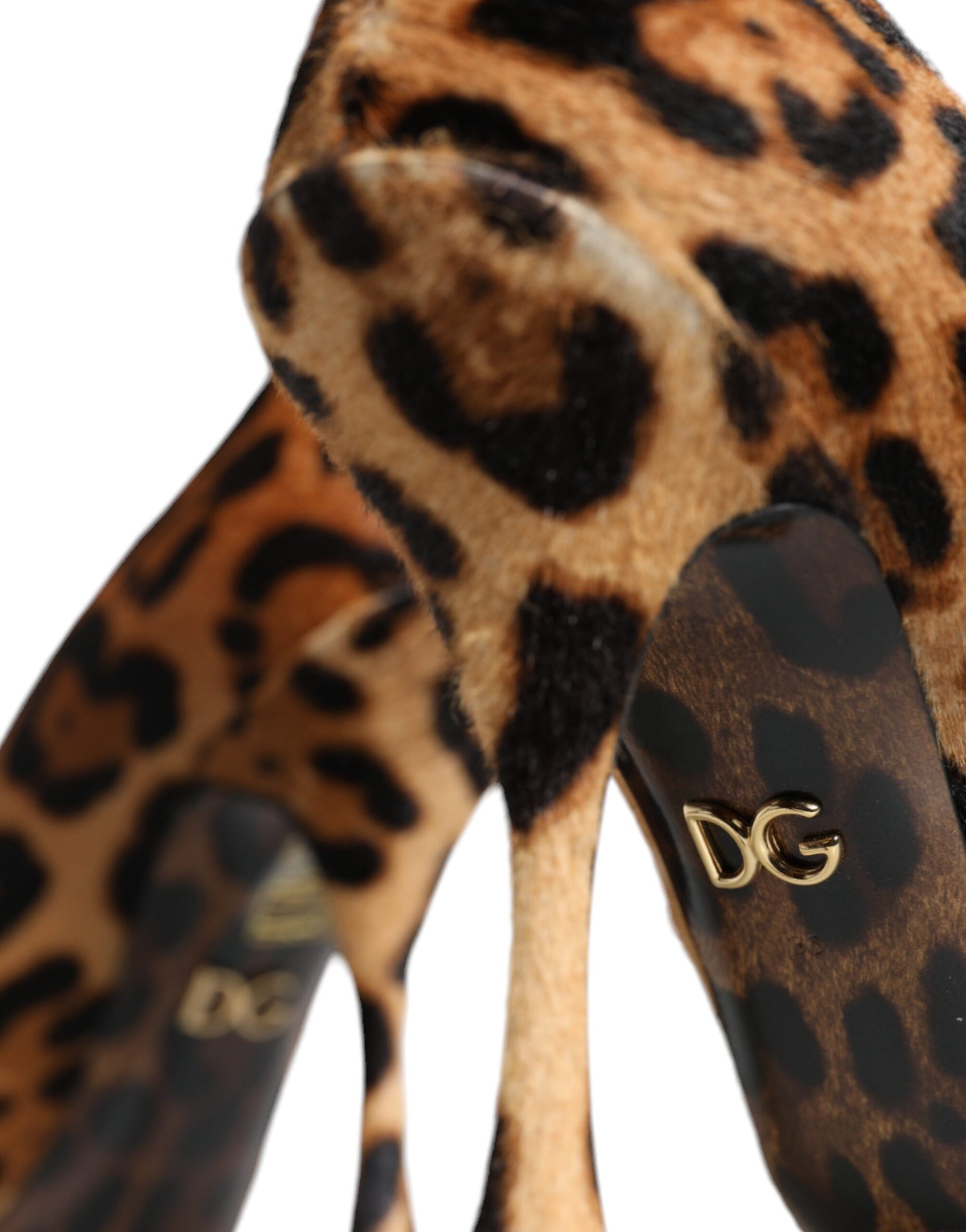 Escarpins Dolce & Gabbana en Pouliche Marron Imprimé Léopard