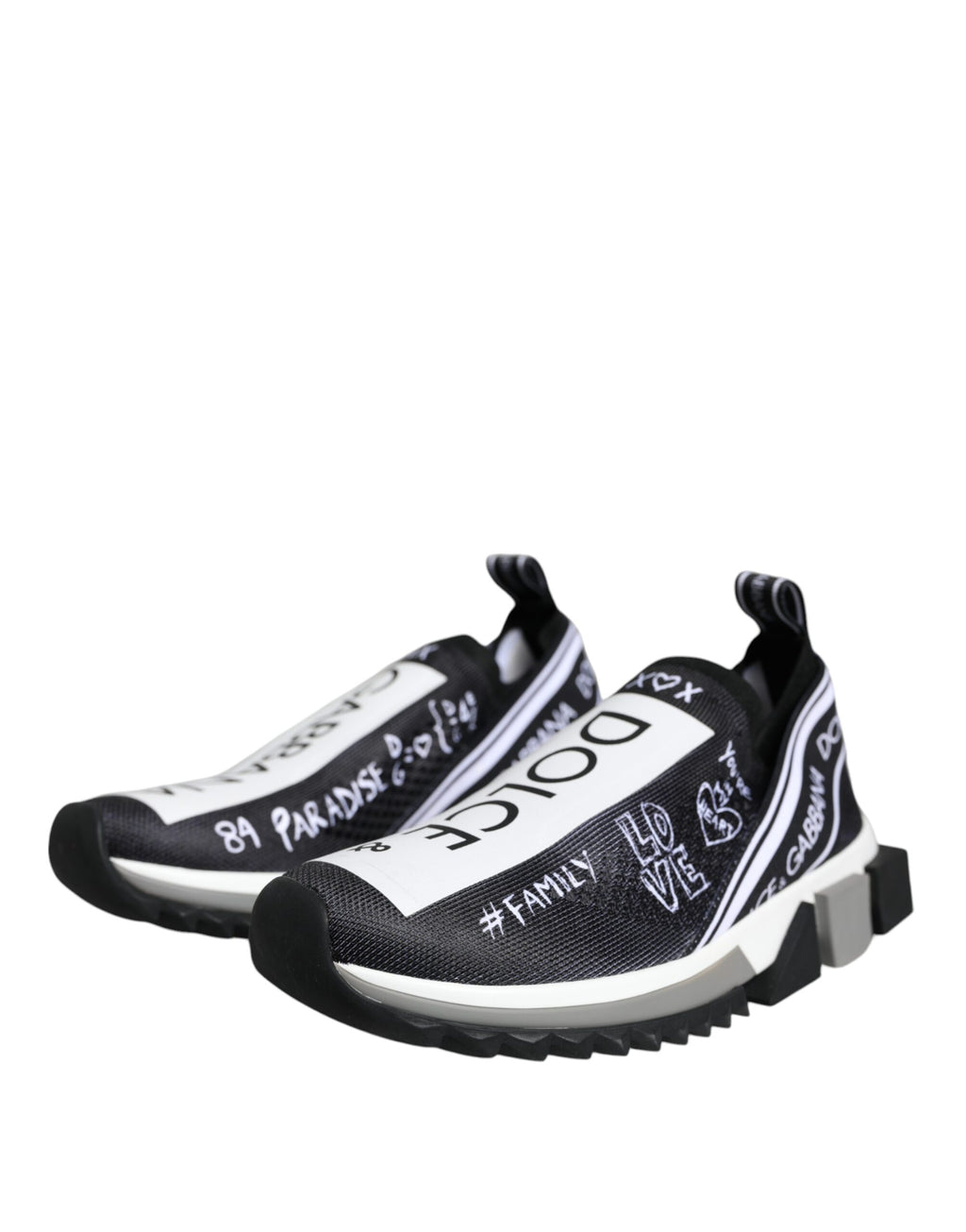 Chaussures Sneakers Basses Dolce & Gabbana Sorrento Noir Blanc