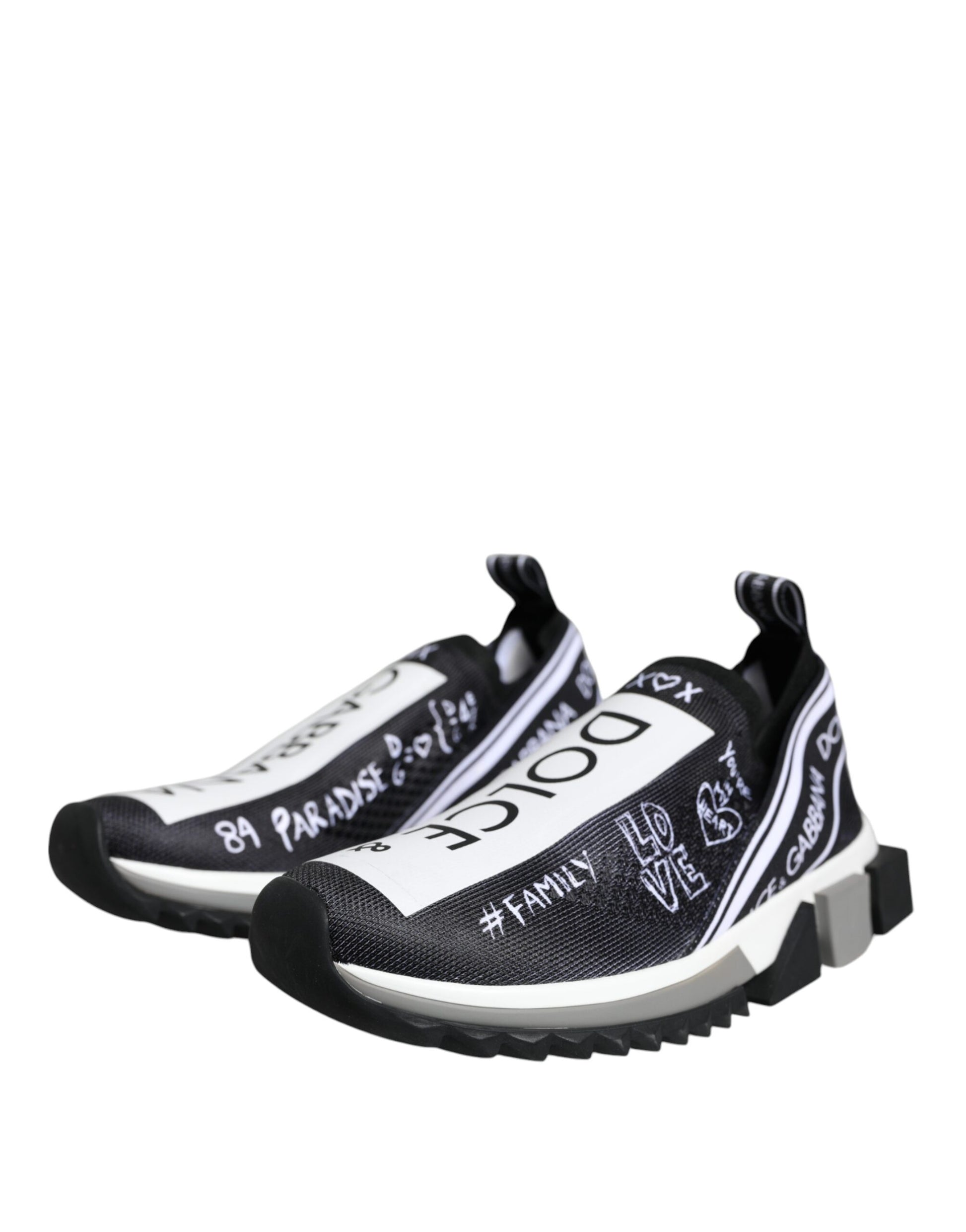 Chaussures Sneakers Basses Dolce & Gabbana Sorrento Noir Blanc