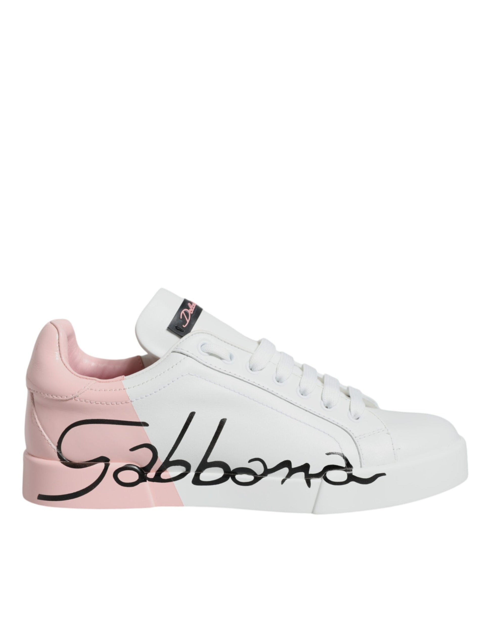 Chaussures Baskets Basses Dolce & Gabbana Blanches Roses Portofino
