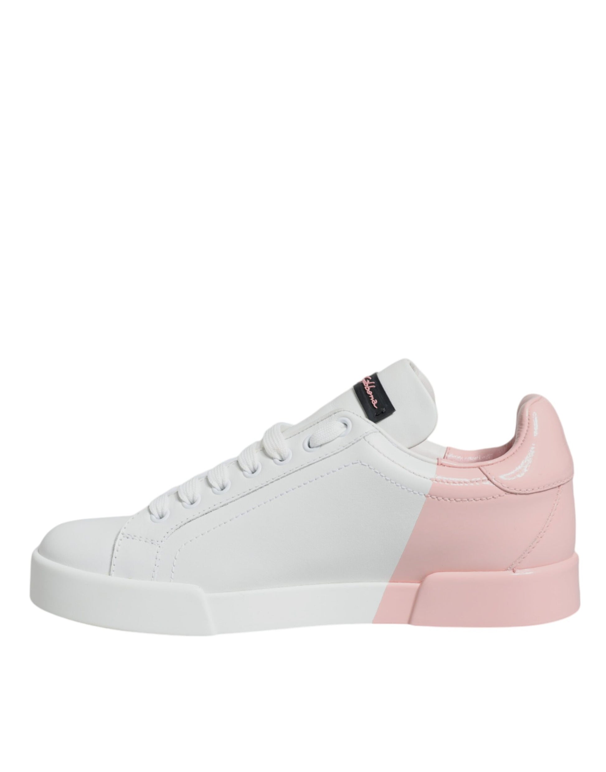 Chaussures Baskets Basses Dolce & Gabbana Blanches Roses Portofino