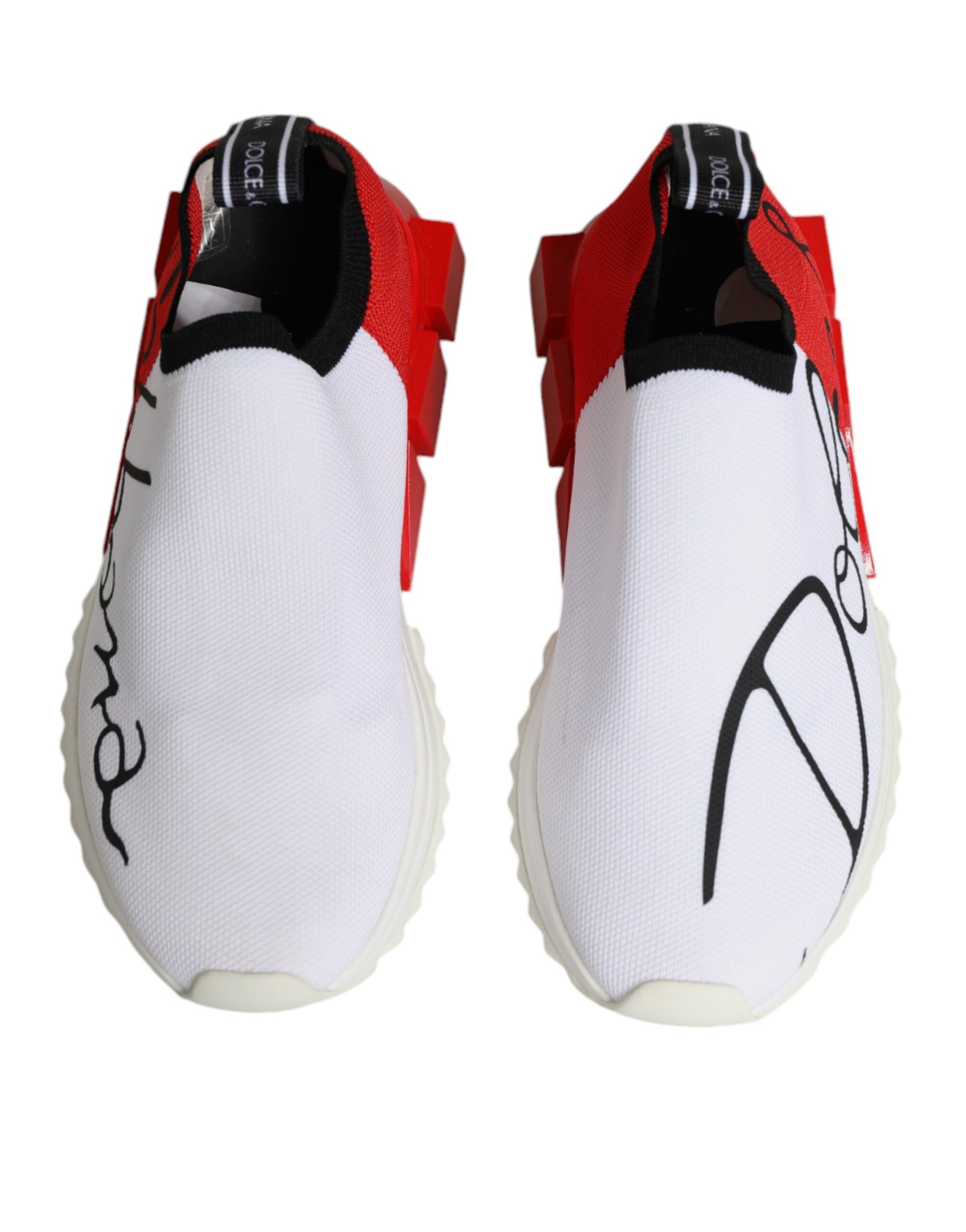 Dolce & Gabbana Baskets basses Sorrento rouges et blanches pour hommes
