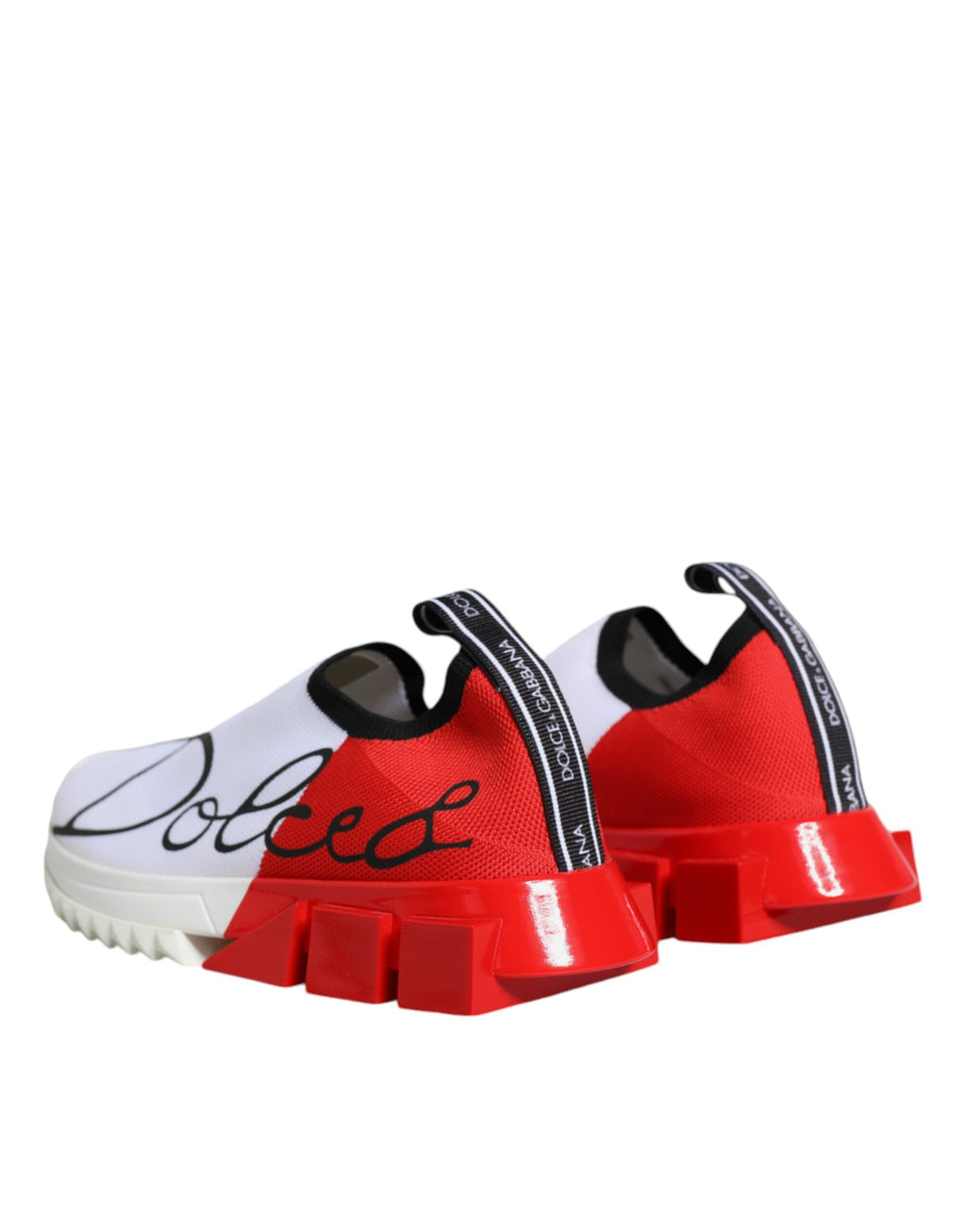 Dolce & Gabbana Baskets basses Sorrento rouges et blanches pour hommes